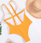 Bikini Zip Stripe One Piece Swimsuit Lion-Tree