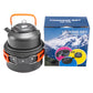 Outdoor Jacketed Kettle 2-3 Person Camping Teapot Tableware Suit