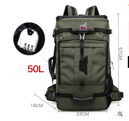 New double shoulder bag Oxford cloth bags male outdoor backpack large capacity baggage bag multifunction hiking bag Lion-Tree