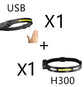 COB LED Induction Riding Headlamp Flashlight USB Rechargeable Waterproof Camping Headlight With All Perspectives Hunting Light Lion-Tree