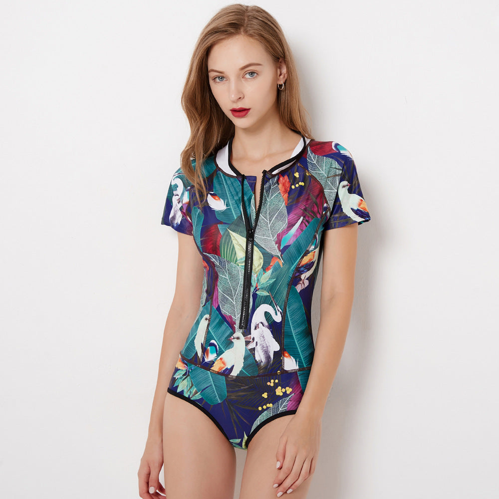 Short sleeve one piece surfsuit Lion-Tree