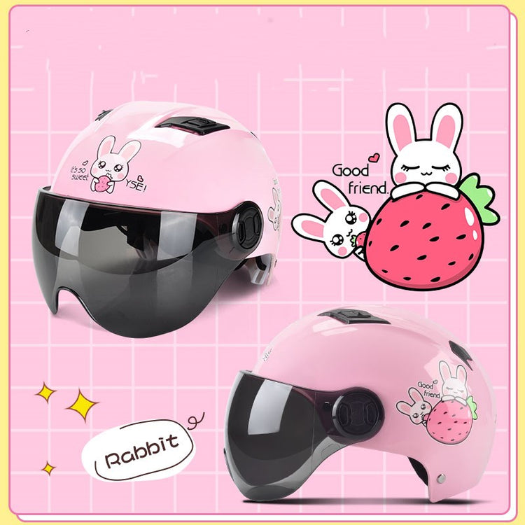 Winter Warm Battery Car Helmet Cute Korean Helmet Lion-Tree