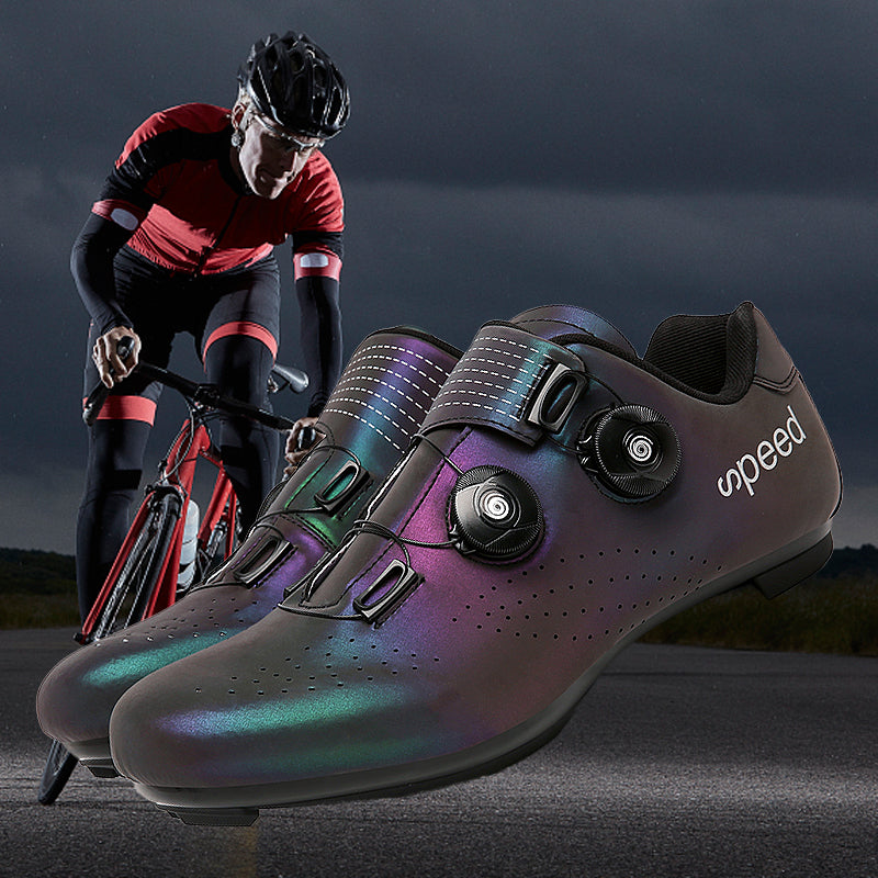 Professional Racing Road Bike Sneakers Colorful Light Breathable Self-locking Shoes Lion-Tree