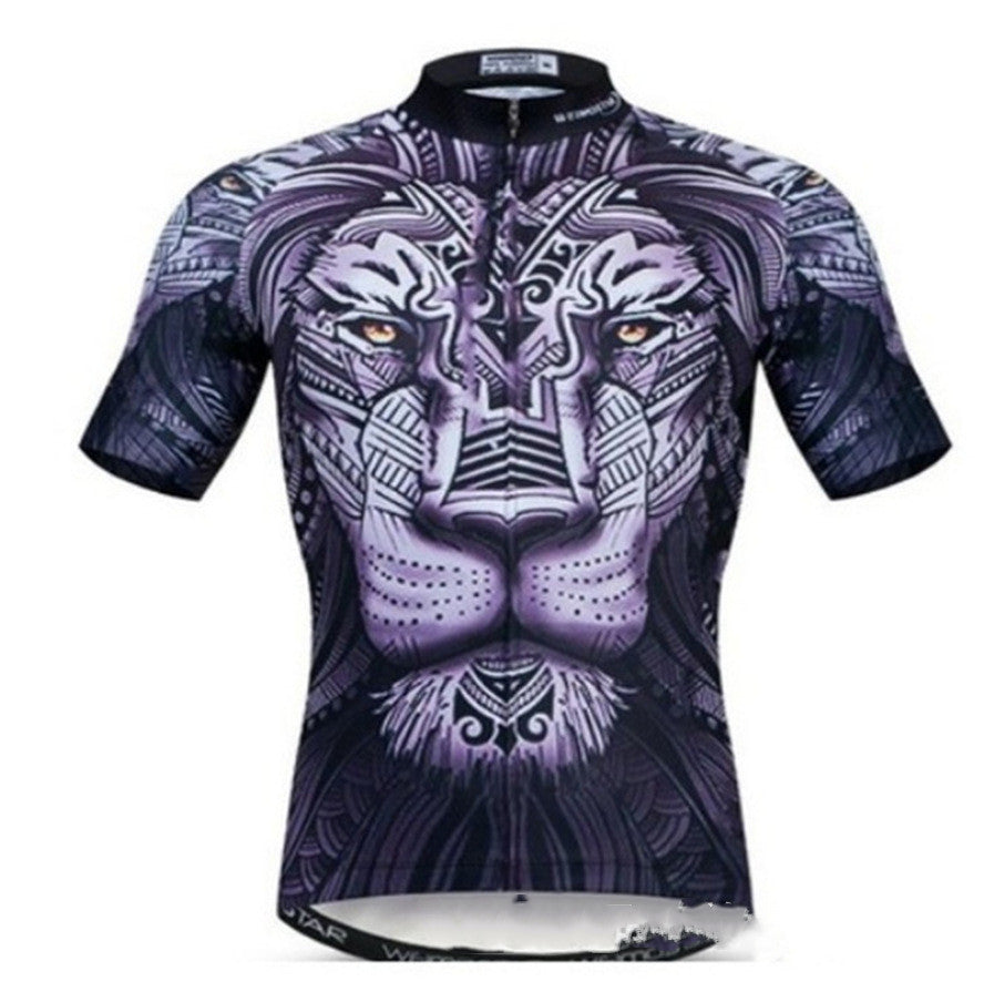 Lion Head Graffiti Pattern Mountain Bike Shirt Lion-Tree