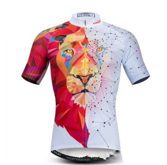 Lion Head Graffiti Pattern Mountain Bike Shirt Lion-Tree