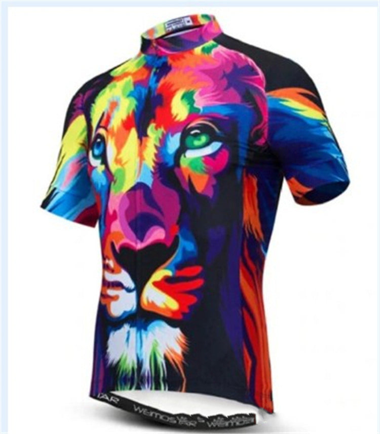 Lion Head Graffiti Pattern Mountain Bike Shirt Lion-Tree