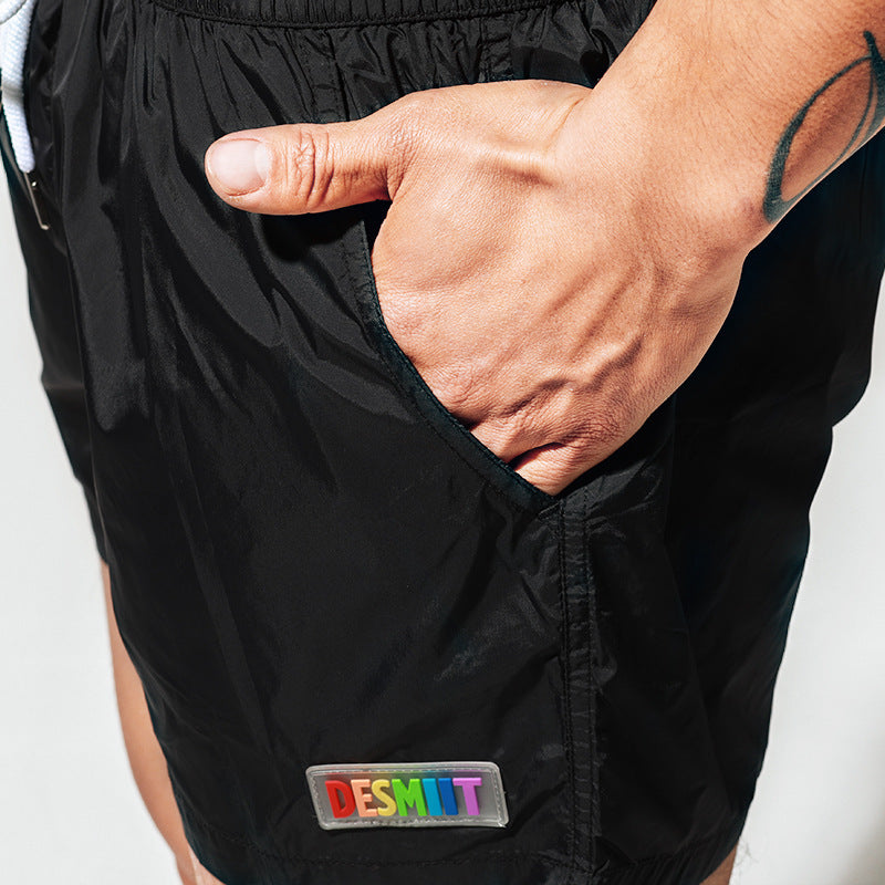 Beach Shorts Sports Loose Seaside Vacation Rainbow Swimming Shorts Lion-Tree