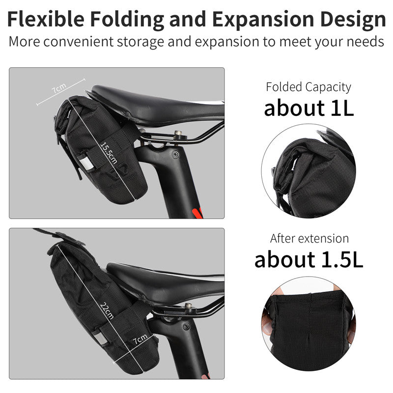 Bicycle Bag Mountain Bike Road Bike Folding Tail Bag Rear Seat Bag Riding Equipment Accessories Lion-Tree