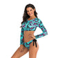 European And American Split Long-sleeved Diving Surfing Suit Swimsuit Lion-Tree