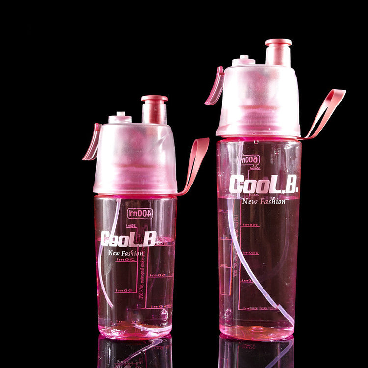 Sports Water Plastic Bottle Outdoor Creative Mist Spray with Leak Proof Portable Drinking Cup Lion-Tree