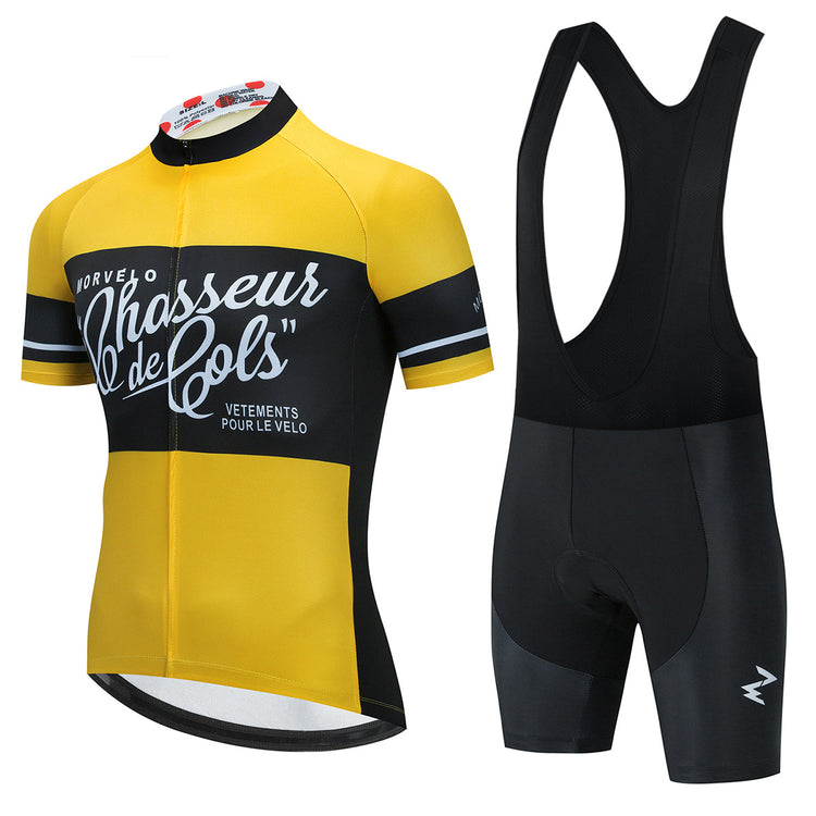 New Summer Short-Sleeved Cycling Jersey Suit Breathable Bicycle Sportswear Uniform Custom Cycling Jersey Lion-Tree