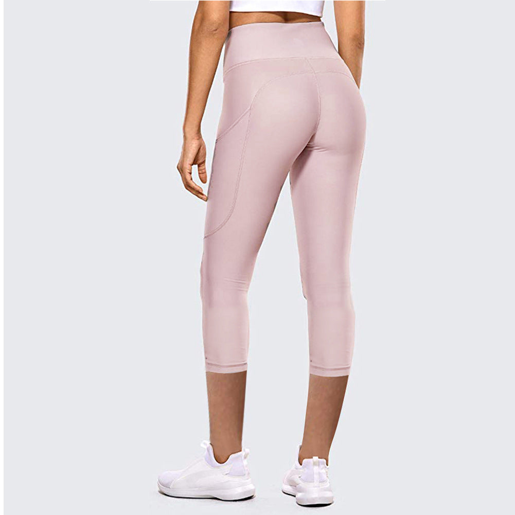 High-waist Hip-lifting Cropped Yoga Pants Women&