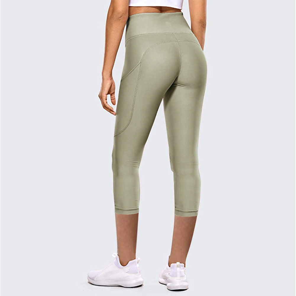 High-waist Hip-lifting Cropped Yoga Pants Women&