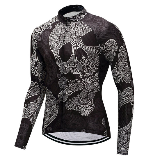 Long Sleeve Cycling Jersey Skull Lion-Tree