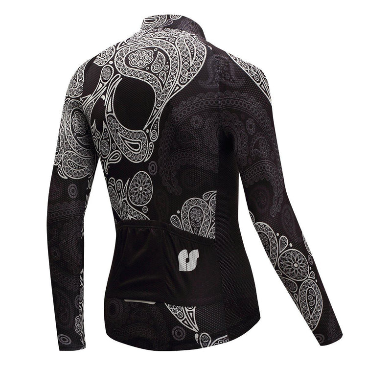 Long Sleeve Cycling Jersey Skull Lion-Tree