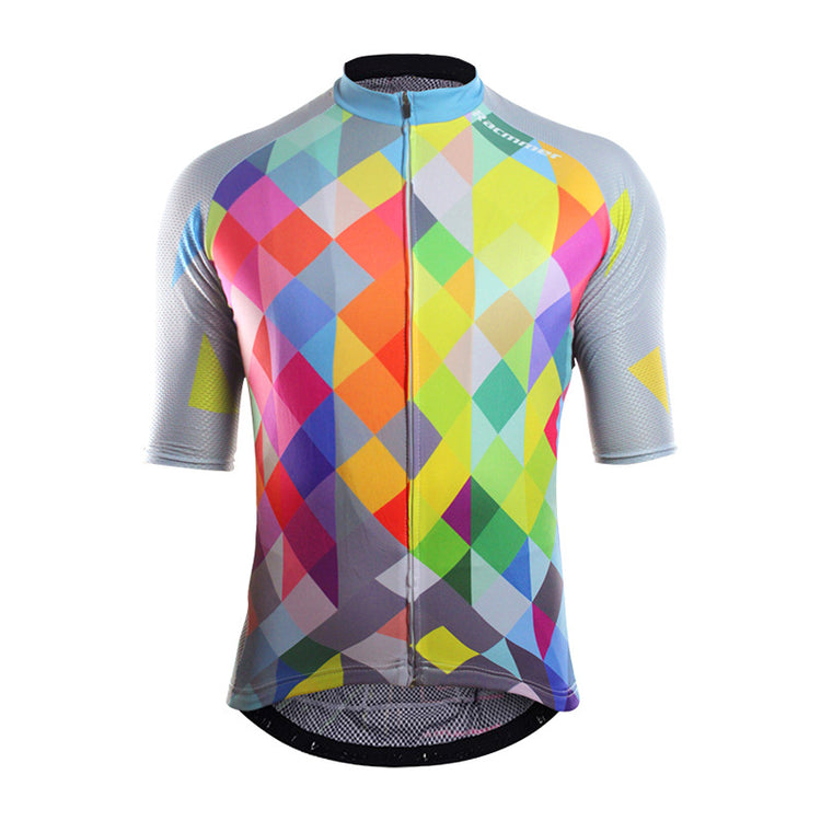 Athletics Series Color Striped Ribbed Cycling Jersey Lion-Tree