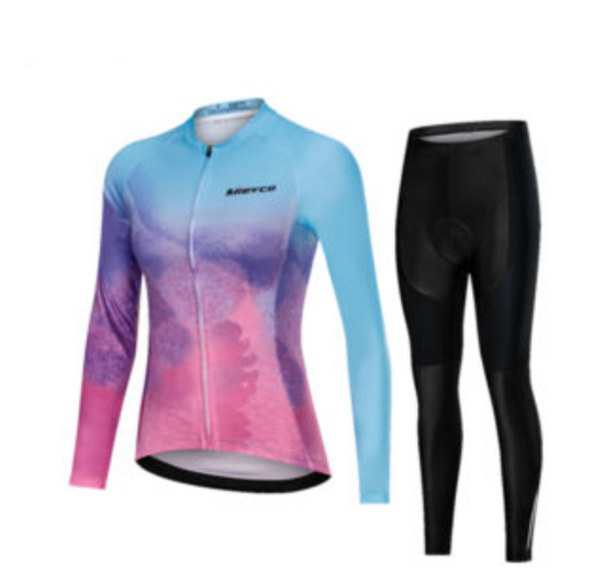 Cycling Jersey Suit Long Sleeved Thin Ladies Suit Lion-Tree