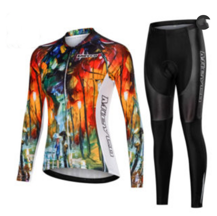 Cycling Jersey Suit Long Sleeved Thin Ladies Suit Lion-Tree