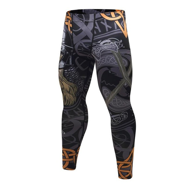 Mens Tracksuit Set D Animal Compression T-Shirt Pants Skin Lion-Tree