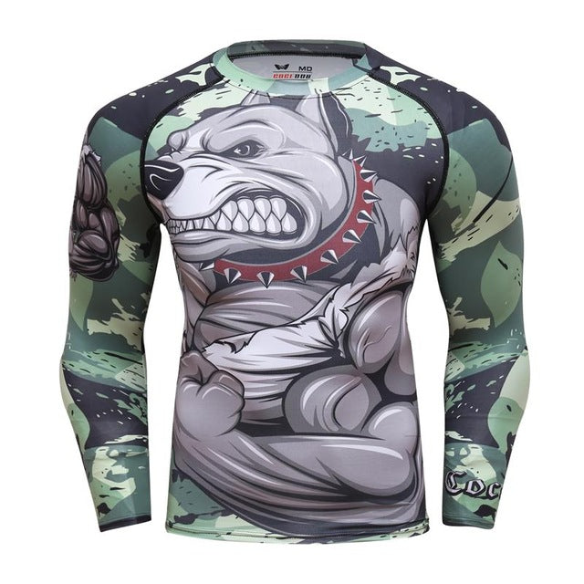 Mens Tracksuit Set D Animal Compression T-Shirt Pants Skin Lion-Tree