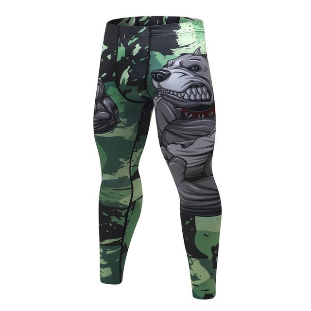 Mens Tracksuit Set D Animal Compression T-Shirt Pants Skin Lion-Tree