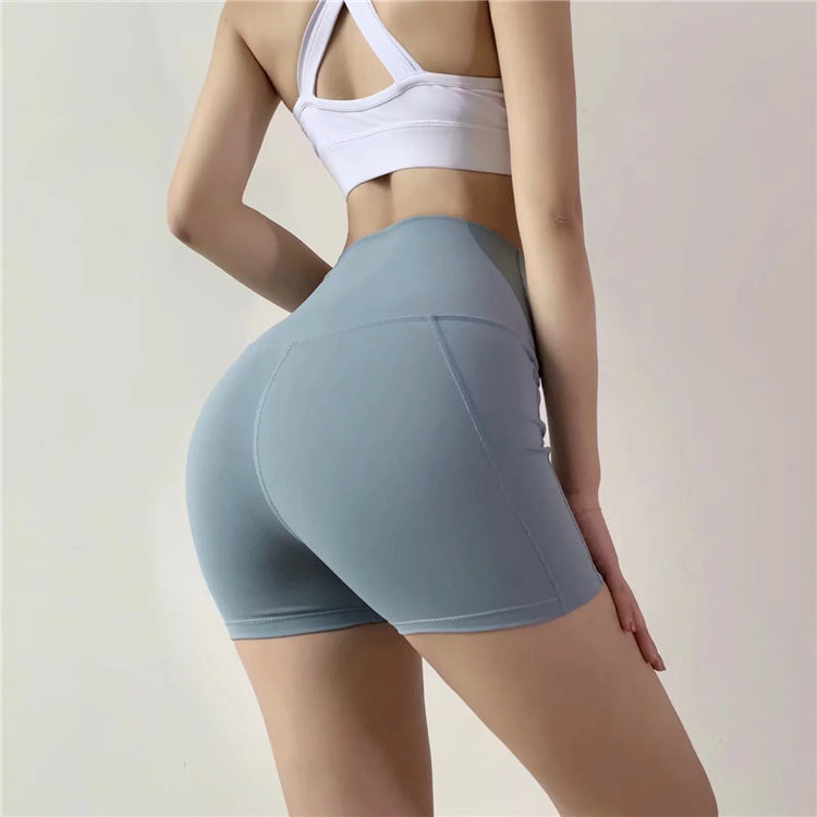 Summer new high waist ladies yoga shorts Lion-Tree