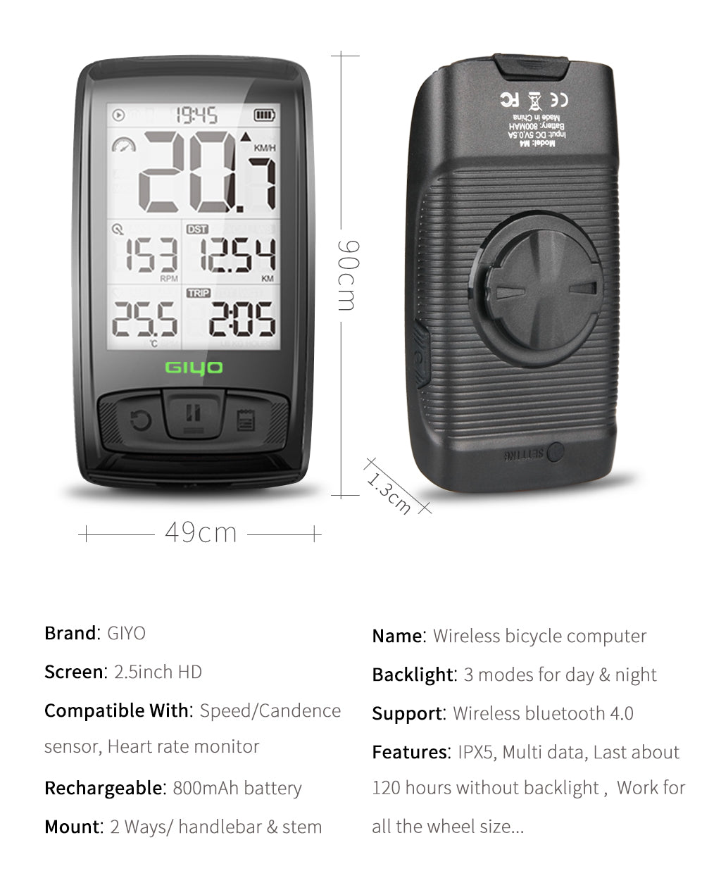 Speedometer for wireless road bike Lion-Tree