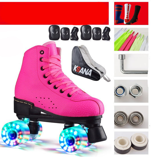 Double Row Wheel Roller Skates Round Four Lion-Tree