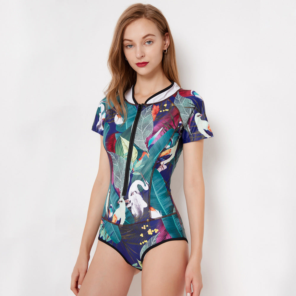 Short sleeve one piece surfsuit Lion-Tree