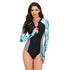 One-piece long-sleeved surfing suit swimsuit Lion-Tree