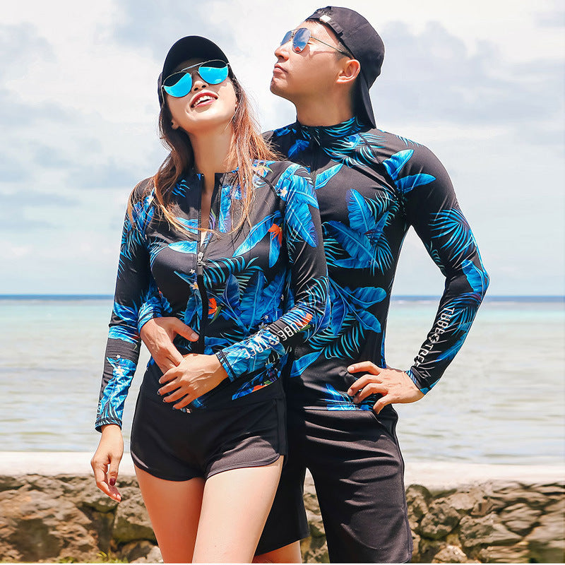 New Swimsuit, Couple Models, Female Five-Piece Suit, Male Three-Piece Suit Lion-Tree