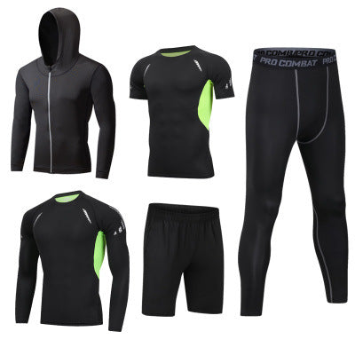 New 5-piece quick drying suit for leisure sports gym Lion-Tree