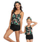 Swimsuit Conservative Swimwear Fashion Tankini Lion-Tree