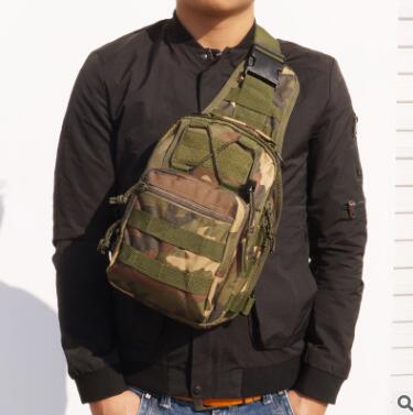 Hot Style Canvas Riding Pack Camouflage Field Sports Small Chest Bag Single Shoulder Oblique Cross Outdoor Tactical Package. Lion-Tree