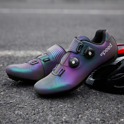 Professional Racing Road Bike Sneakers Colorful Light Breathable Self-locking Shoes Lion-Tree