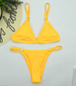 Solid color triangle bikini Lion-Tree