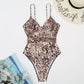 One Piece Swimsuit Conservative Leopard Belt Lion-Tree