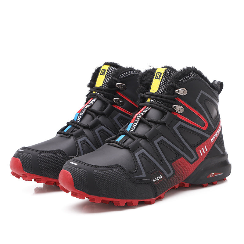 Winter velvet hiking shoes outdoor men&