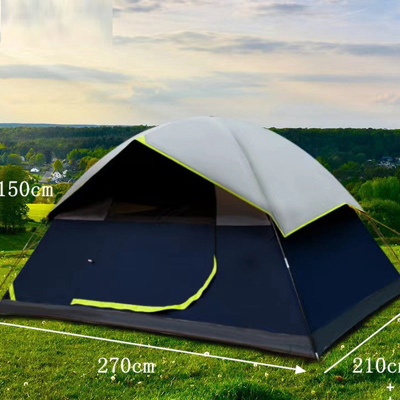 4 Person Black Coated Darkroom Tent For Camping Family Backpacking Tents Lion-Tree