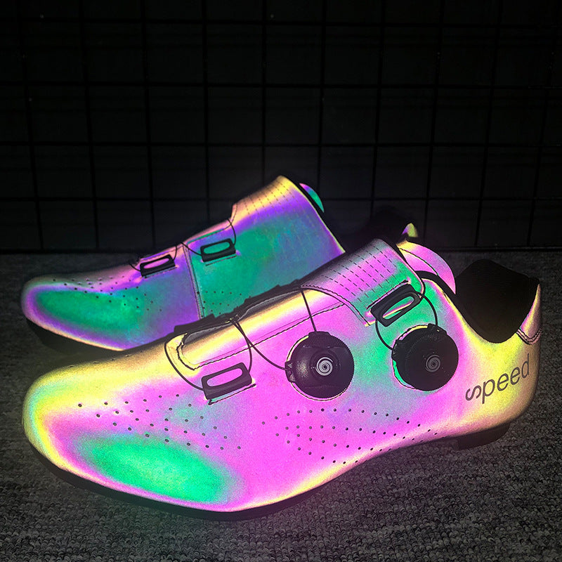 Professional Racing Road Bike Sneakers Colorful Light Breathable Self-locking Shoes Lion-Tree