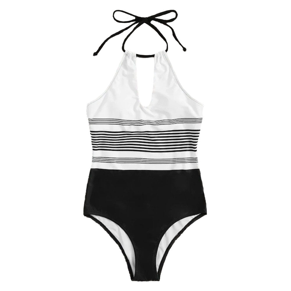 One-piece striped female swimsuit Lion-Tree