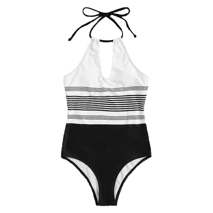 One-piece striped female swimsuit Lion-Tree