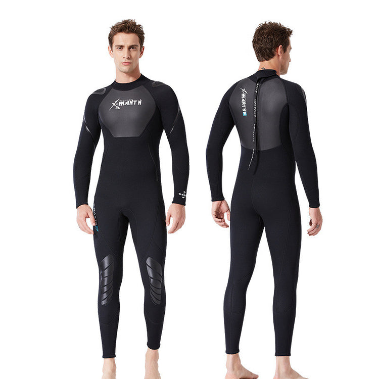 1.5MM One-piece Warm And Cold Long-sleeved Snorkeling Surfing Sunscreen Jellyfish Swimsuit Lion-Tree