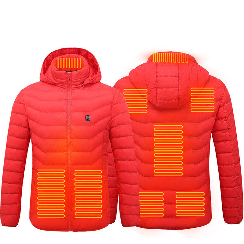 New Heated Jacket Coat USB Electric Jacket Cotton Coat Heater Thermal Clothing Heating Vest Men&