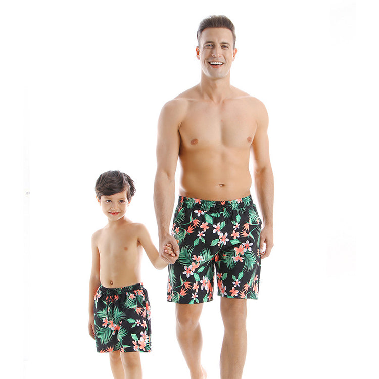 New Style Parent Child Swimwear Quick Drying Beach Pants Lion-Tree