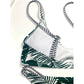 Leaf print split bikini Lion-Tree