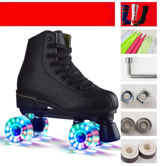 Double Row Wheel Roller Skates Round Four Lion-Tree