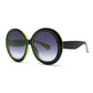 Stylish Round Large Frame Sunglasses Lion-Tree