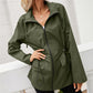 Hooded Waist Rainproof Raincoat With Zipper Raincoat Lion-Tree