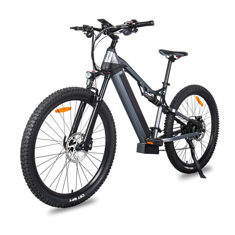 500W Electric Bicycle Ebike 27.5 Inches Mountain E-Bike 48V City EMTB 27 Speed Gray Lion-Tree